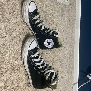 womens black hightop converse
